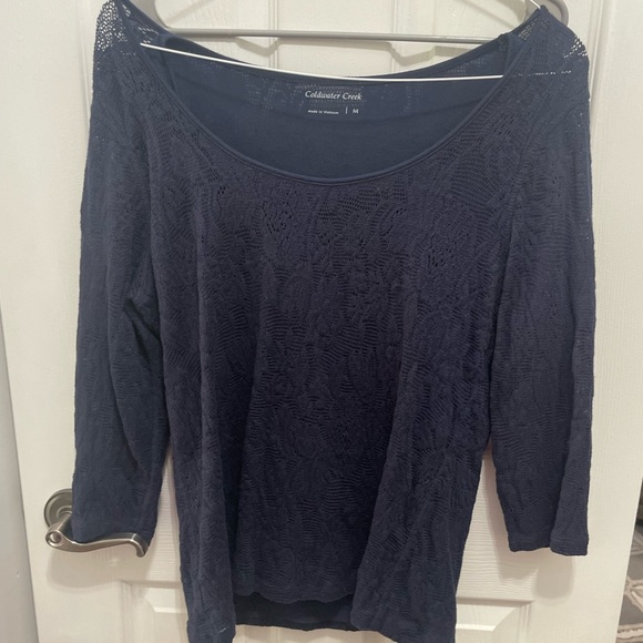 cold water creek Tops - Coldwater creek top navy medium